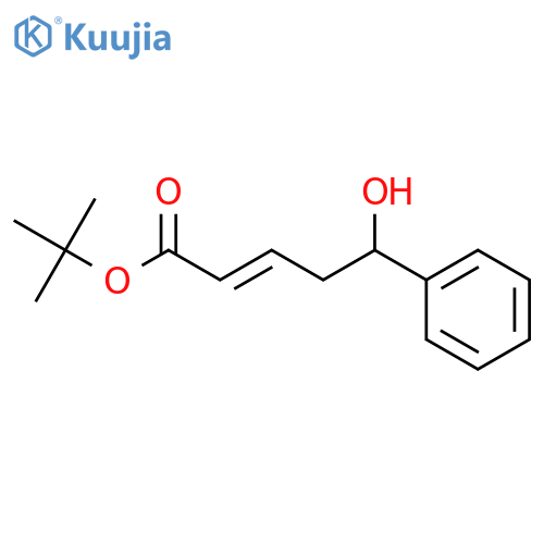 2-Pentenoic acid, 5-hydroxy-5-phenyl-, 1,1-dimethylethyl ester, (2E)- structure