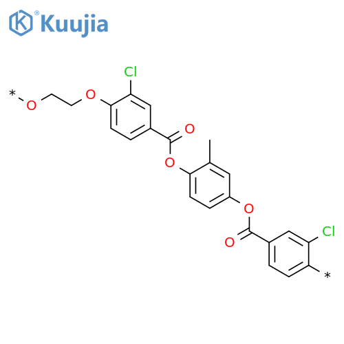 Poly[oxy-1,2-ethanediyloxy(2-chloro-1,4-phenylene)carbonyloxy(methyl-1,4-phenylene)oxycarbonyl(3-chloro-1,4-phenylene)] structure