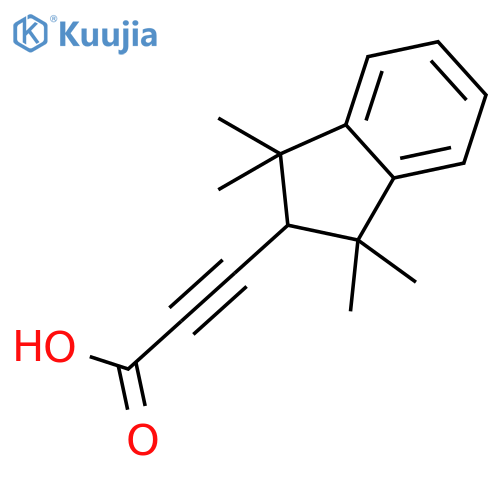 2-Propynoic acid, 3-(2,3-dihydro-1,1,3,3-tetramethyl-1H-inden-2-yl)- structure