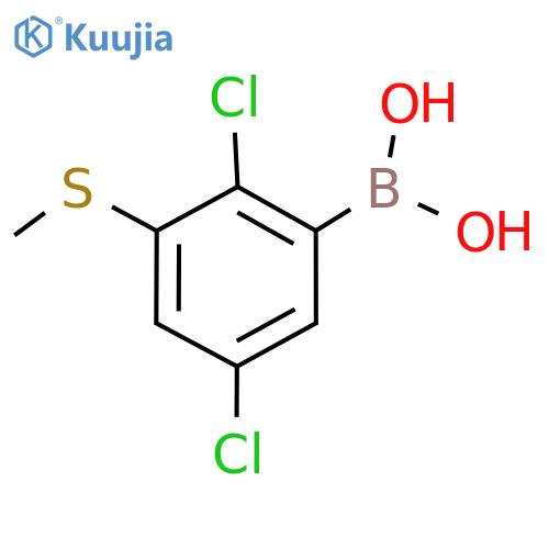 2,5-Dichloro-3-(methylthio)phenylboronic acid structure
