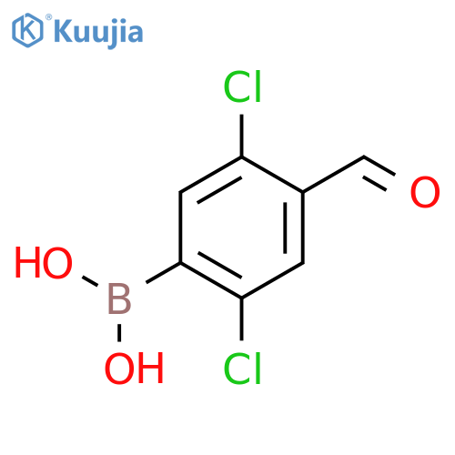 2,5-Dichloro-4-formylphenylboronic acid structure