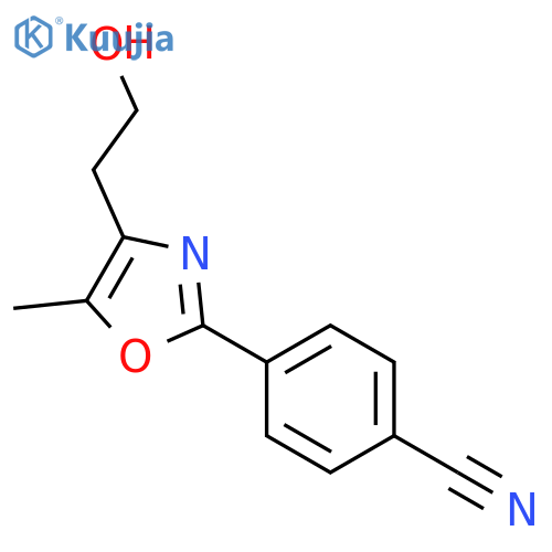 Benzonitrile, 4-[4-(2-hydroxyethyl)-5-methyl-2-oxazolyl]- structure