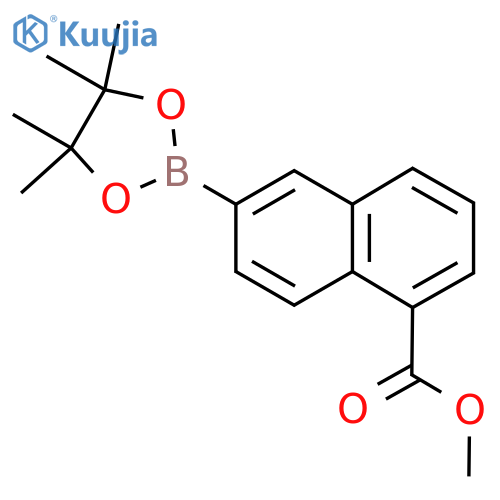 Methyl 6-(4,4,5,5-tetramethyl-1,3,2-dioxaborolan-2-yl)-1-naphthoate structure