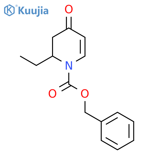 Benzyl 2-ethyl-4-oxo-3,4-dihydropyridine-1(2H)-carboxylate structure