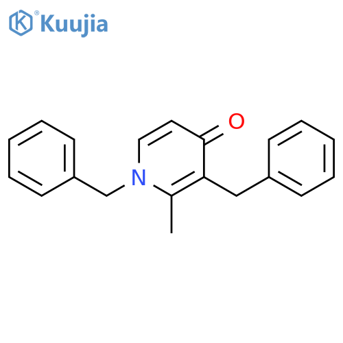 4(1H)-Pyridinone, 2-methyl-1,3-bis(phenylmethyl)- structure