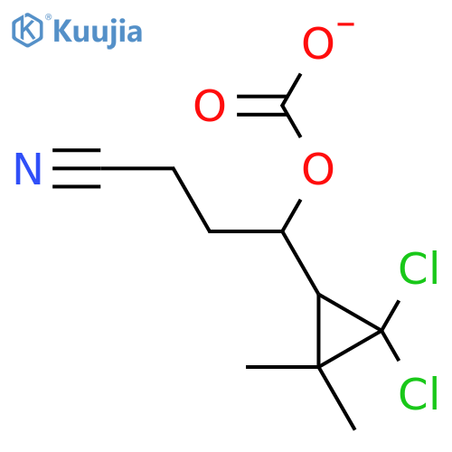 Carbonic acid, 2-cyanoethyl(2,2-dichloro-3,3-dimethylcyclopropyl)methyl ester structure