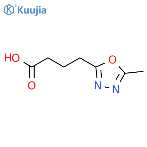 1,3,4-Oxadiazole-2-butanoic acid, 5-methyl- structure