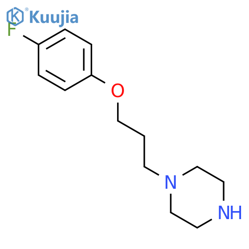 1-[3-(4-fluorophenoxy)propyl]piperazine structure