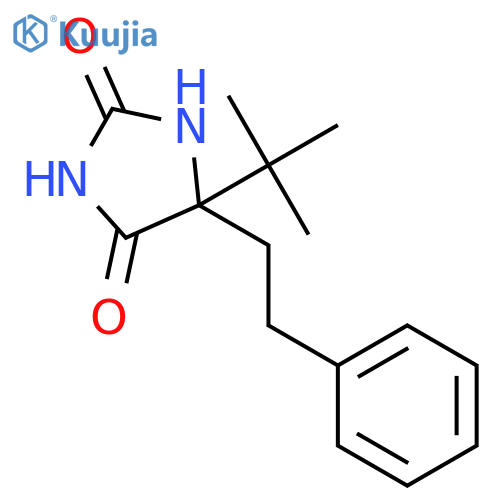 2,4-Imidazolidinedione, 5-(1,1-dimethylethyl)-5-(2-phenylethyl)- structure