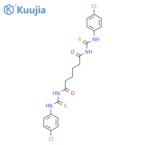 Hexanediamide, N1,N6-bis[[(4-chlorophenyl)amino]thioxomethyl]- structure