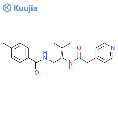 4-Pyridineacetamide, N-[(1S)-2-methyl-1-[[(4-methylbenzoyl)amino]methyl]propyl]- structure