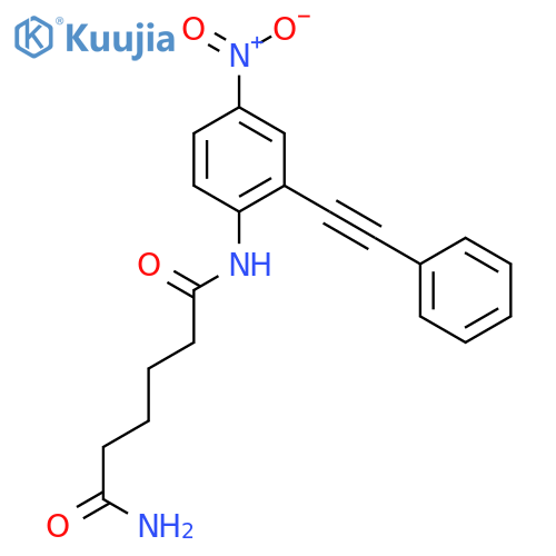 Hexanediamide, N1-[4-nitro-2-(2-phenylethynyl)phenyl]- structure