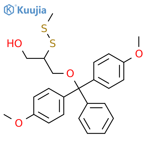 1-Propanol, 3-[bis(4-methoxyphenyl)phenylmethoxy]-2-(methyldithio)- structure