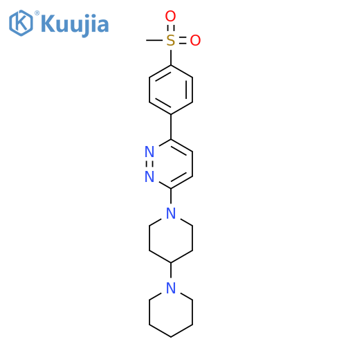 Pyridazine, 3-[1,4'-bipiperidin]-1'-yl-6-[4-(methylsulfonyl)phenyl]- structure