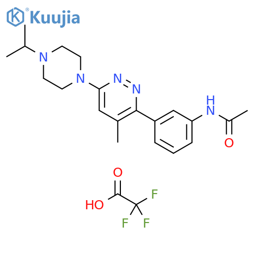 Acetamide, N-[3-[4-methyl-6-[4-(1-methylethyl)-1-piperazinyl]-3-pyridazinyl]phenyl]-, 2,2,2-trifluoroacetate (1:1) structure