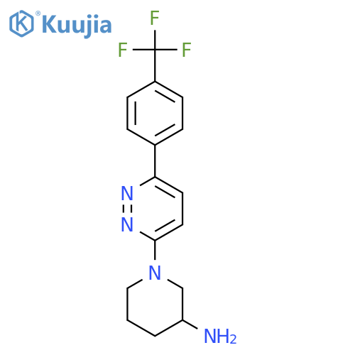 3-Piperidinamine, 1-[6-[4-(trifluoromethyl)phenyl]-3-pyridazinyl]- structure
