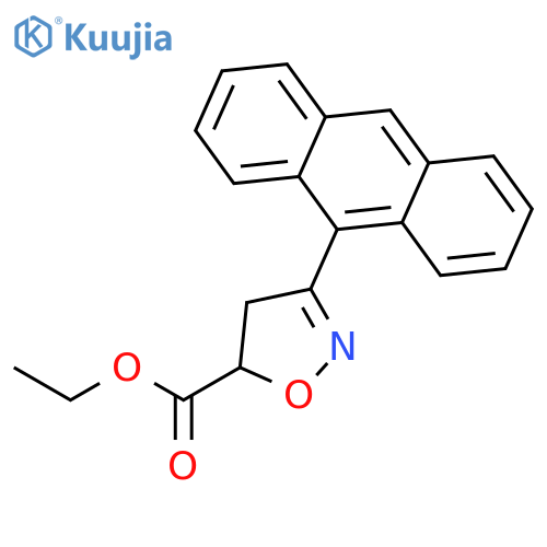 5-Isoxazolecarboxylic acid, 3-(9-anthracenyl)-4,5-dihydro-, ethyl ester structure