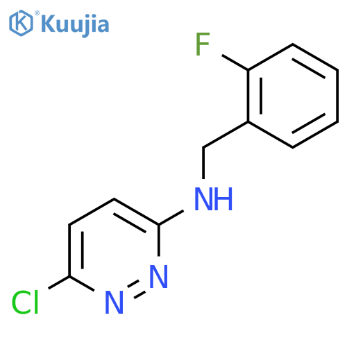 6-chloro-N-[(2-fluorophenyl)methyl]pyridazin-3-amine structure