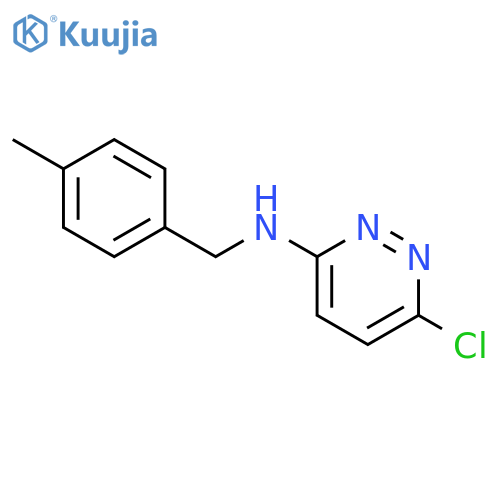 6-chloro-N-[(4-methylphenyl)methyl]pyridazin-3-amine structure