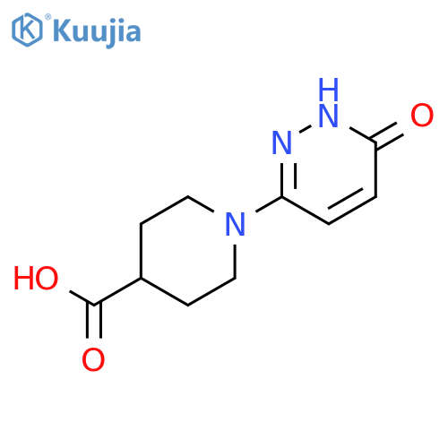 1-(6-oxo-1,6-dihydropyridazin-3-yl)piperidine-4-carboxylic acid structure