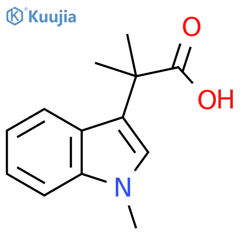 2-methyl-2-(1-methyl-1H-indol-3-yl)propanoic acid structure