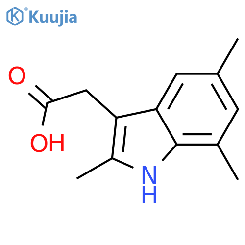 (2,5,7-trimethyl-1H-indol-3-yl)acetic Acid structure