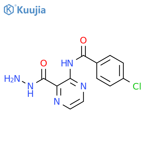 4-chloro-n-[3-(hydrazinecarbonyl)pyrazin-2-yl]benzamide structure
