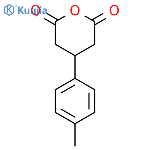 4-(4-methylphenyl)oxane-2,6-dione structure