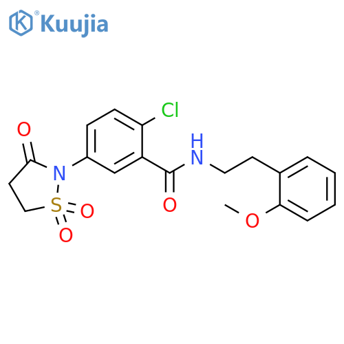 2-chloro-N-2-(2-methoxyphenyl)ethyl-5-(1,1,3-trioxo-1lambda6,2-thiazolidin-2-yl)benzamide structure