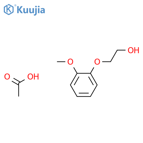 Ethanol, 2-(2-methoxyphenoxy)-, acetate structure