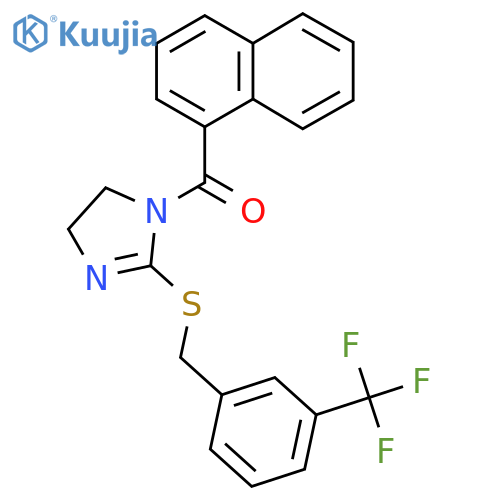 1-(naphthalene-1-carbonyl)-2-({3-(trifluoromethyl)phenylmethyl}sulfanyl)-4,5-dihydro-1H-imidazole structure
