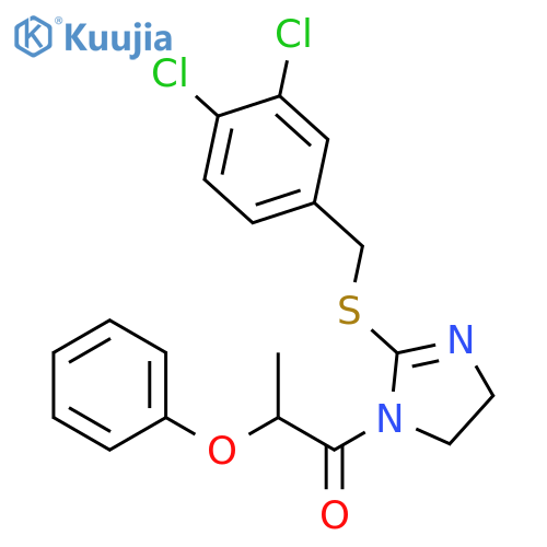 1-(2-{(3,4-dichlorophenyl)methylsulfanyl}-4,5-dihydro-1H-imidazol-1-yl)-2-phenoxypropan-1-one structure