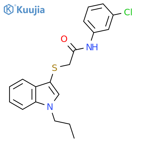 N-(3-chlorophenyl)-2-(1-propyl-1H-indol-3-yl)sulfanylacetamide structure