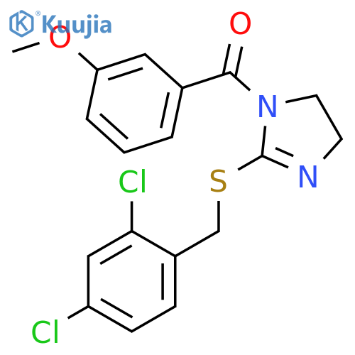 2-{(2,4-dichlorophenyl)methylsulfanyl}-1-(3-methoxybenzoyl)-4,5-dihydro-1H-imidazole structure