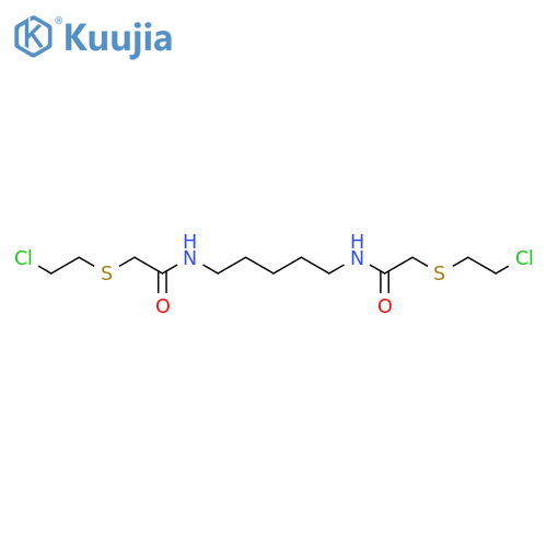 2-(2-chloroethylsulfanyl)-N-[5-[[2-(2-chloroethylsulfanyl)acetyl]amino]pentyl]acetamide structure