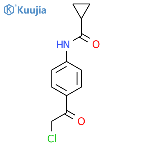 N-[4-(2-chloroacetyl)phenyl]cyclopropanecarboxamide structure