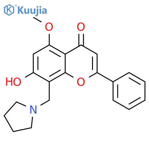 7-hydroxy-5-methoxy-2-phenyl-8-(pyrrolidin-1-yl)methyl-4H-chromen-4-one structure