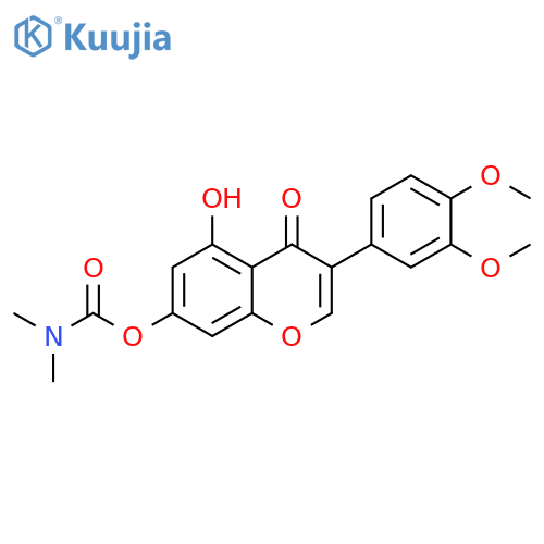 3-(3,4-dimethoxyphenyl)-5-hydroxy-4-oxo-4H-chromen-7-yl N,N-dimethylcarbamate structure