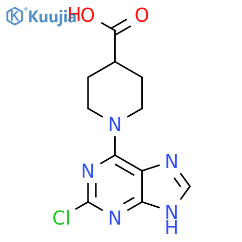 1-(2-Chloro-9H-purin-6-yl)-piperidine-4-carboxylic acid structure
