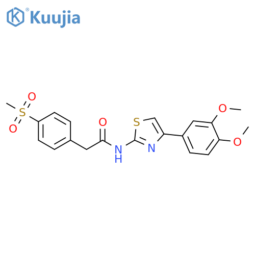 N-4-(3,4-dimethoxyphenyl)-1,3-thiazol-2-yl-2-(4-methanesulfonylphenyl)acetamide structure