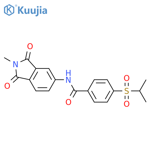 N-(2-methyl-1,3-dioxo-2,3-dihydro-1H-isoindol-5-yl)-4-(propane-2-sulfonyl)benzamide structure