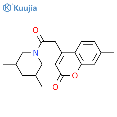 4-2-(3,5-dimethylpiperidin-1-yl)-2-oxoethyl-7-methyl-2H-chromen-2-one structure