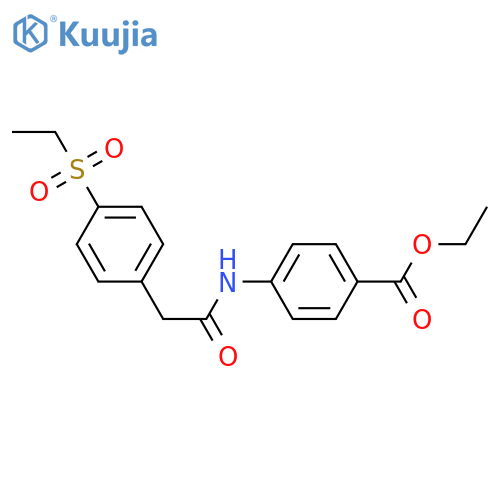 ethyl 4-{2-4-(ethanesulfonyl)phenylacetamido}benzoate structure