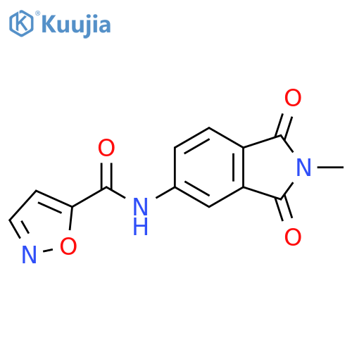 N-(2-methyl-1,3-dioxo-2,3-dihydro-1H-isoindol-5-yl)-1,2-oxazole-5-carboxamide structure