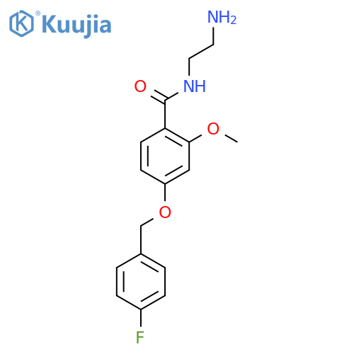 Benzamide, N-(2-aminoethyl)-4-[(4-fluorophenyl)methoxy]-2-methoxy- structure