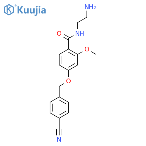 Benzamide, N-(2-aminoethyl)-4-[(4-cyanophenyl)methoxy]-2-methoxy- structure