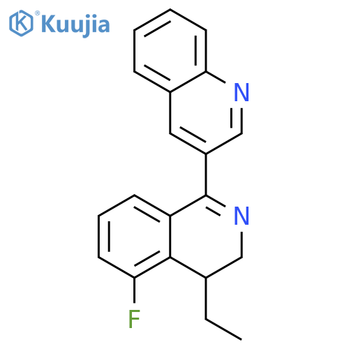 Quinoline, 3-(4-ethyl-5-fluoro-3,4-dihydro-1-isoquinolinyl)- structure