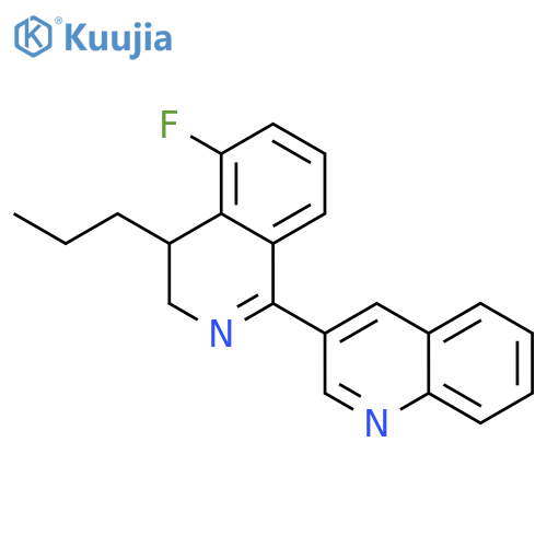 Quinoline, 3-(5-fluoro-3,4-dihydro-4-propyl-1-isoquinolinyl)- structure