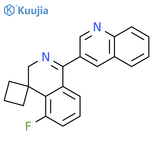 Spiro[cyclobutane-1,4'(3'H)-isoquinoline], 5'-fluoro-1'-(3-quinolinyl)- structure