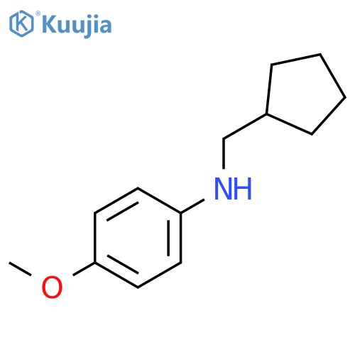 Benzenamine, N-(cyclopentylmethyl)-4-methoxy- structure